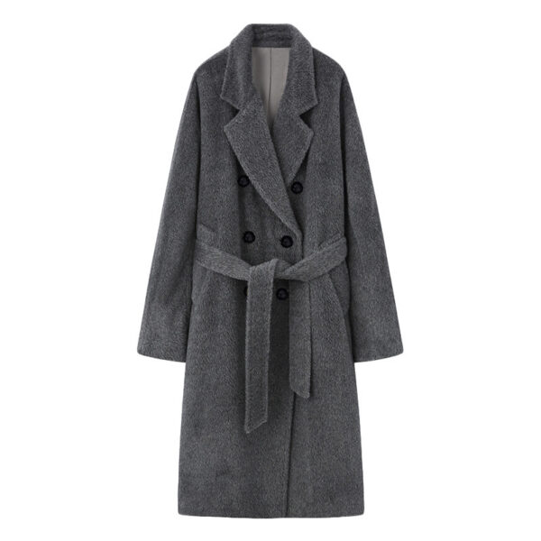 Women's Mid-length Winter Thick Woolen Cashmere Coat - Image 10