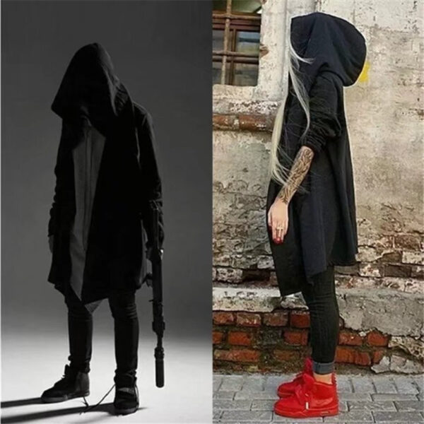 Mid-length Men's Hoodie Cape Cloak - Image 7