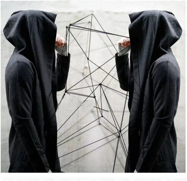 Mid-length Men's Hoodie Cape Cloak - Image 5