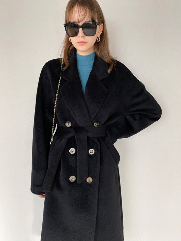 Women's Mid-length Winter Thick Woolen Cashmere Coat - Image 4