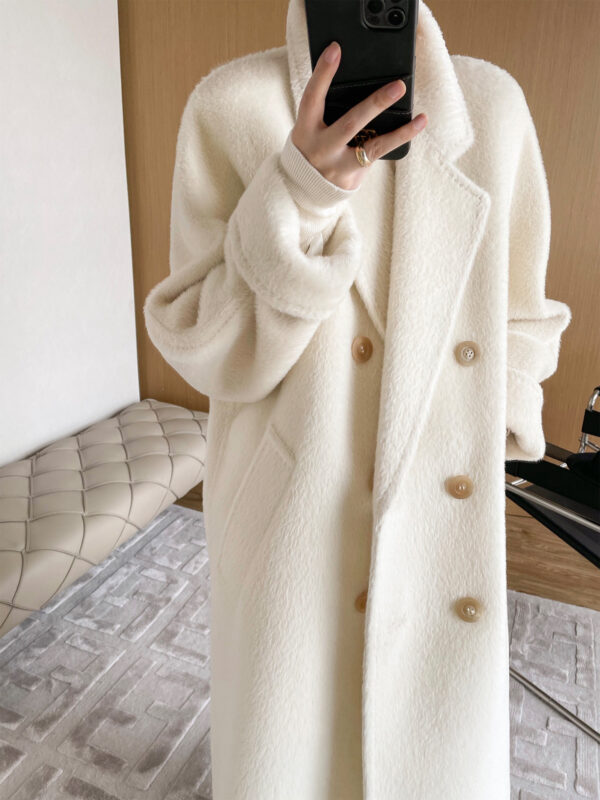 Women's Mid-length Winter Thick Woolen Cashmere Coat - Image 6