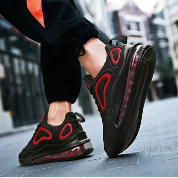 Casual Air Cushion Black Shoes Men Outdoor Breathable  Lace-up Sneakers Running Sports Shoes - Image 5