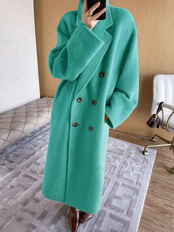 Women's Mid-length Winter Thick Woolen Cashmere Coat - Image 7