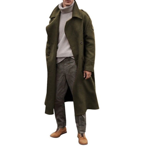 Men's long trench coat