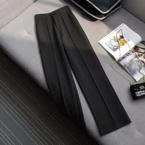 High-waist straight-leg woolen pants - Image 5