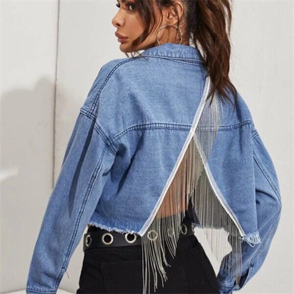 Women's Denim Vest Short Denim Jacket - Image 5