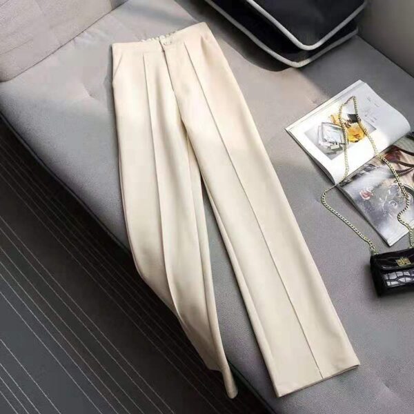 High-waist straight-leg woolen pants - Image 7
