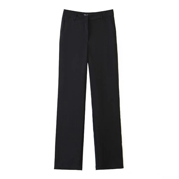 High Waist Loose Straight-leg Casual Suit Pants - Image 4