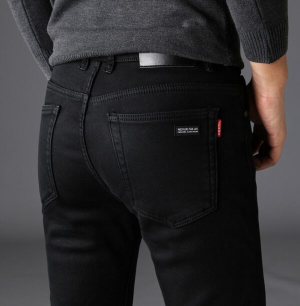 Men's Jeans Slim Straight Black Pants - Image 7