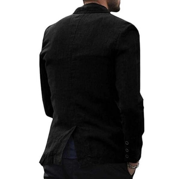 autumn Solid for Men Cotton Thin Suits Blazers Jacket coa - Image 3