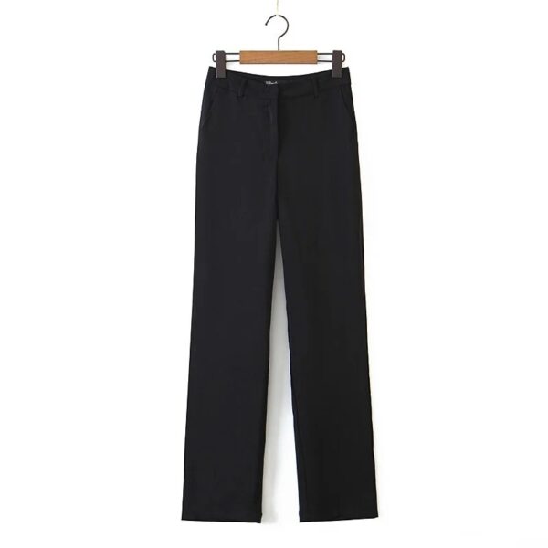 High Waist Loose Straight-leg Casual Suit Pants - Image 5