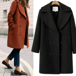 Plus-size woolen overcoats for women's wear
