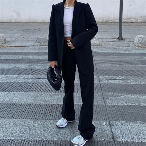 High Waist Loose Straight-leg Casual Suit Pants