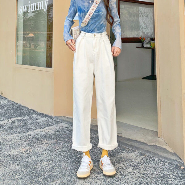 Slim Design Straight Mopping Pants - Image 5