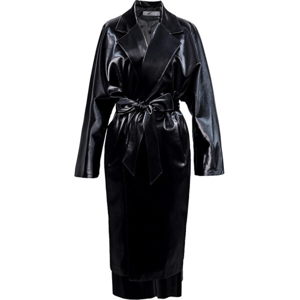 Fashion Black Suit Women Spring Two-piece Leather Skirt - Image 2