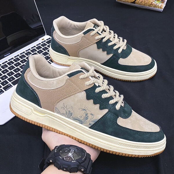 Lace-up Casual Shoes Men Soft Thick Sole Fashion Comfortable Breathable Flats Sneakers Student Platform Outdoor Walking Shoes - Image 8