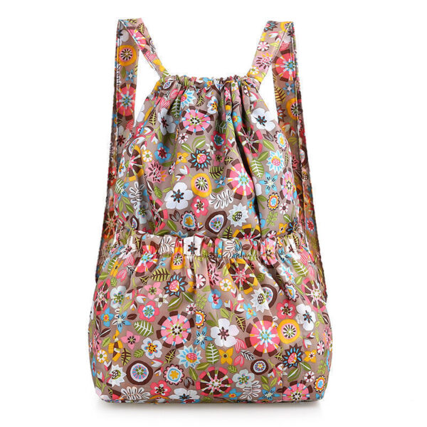 Simple Printed Backpack Drawstring Drawstring Pocket Backpack - Image 7