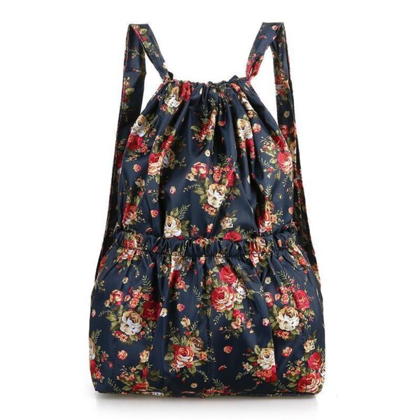 Simple Printed Backpack Drawstring Drawstring Pocket Backpack - Image 9