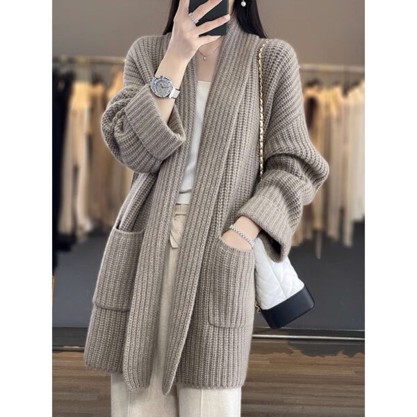 Warm All-match Simple Leisure Sweater Sweater Coat - Image 3