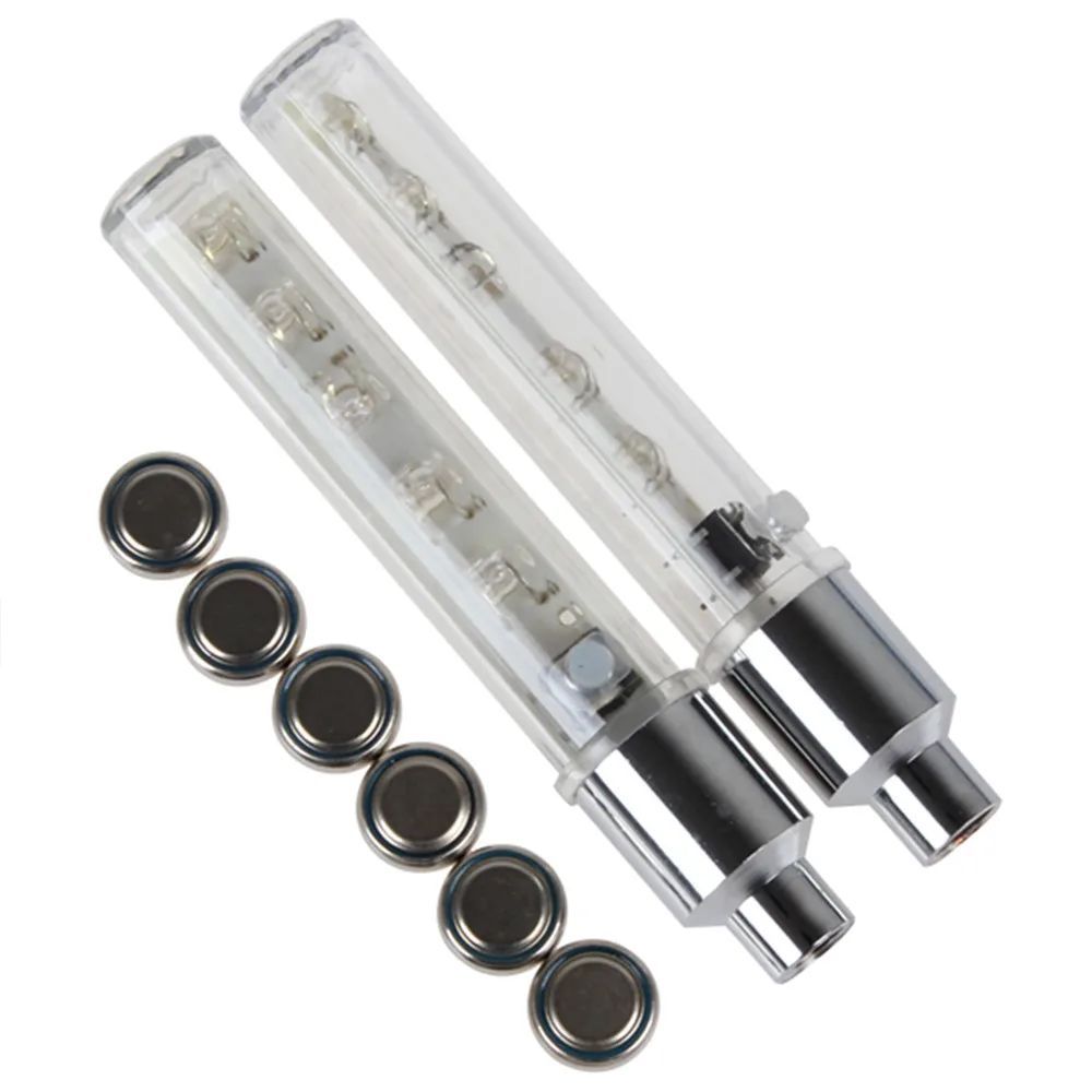 Bike Wheel Lights Car Tire Valve Stems Caps Bicycle Motorcycle Waterproof Tyre Spoke Gleam Light Cool Reflector Accessories For Men Women Kids - Image 5