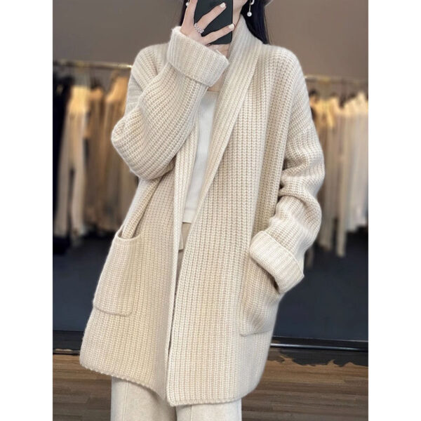 Warm All-match Simple Leisure Sweater Sweater Coat - Image 4