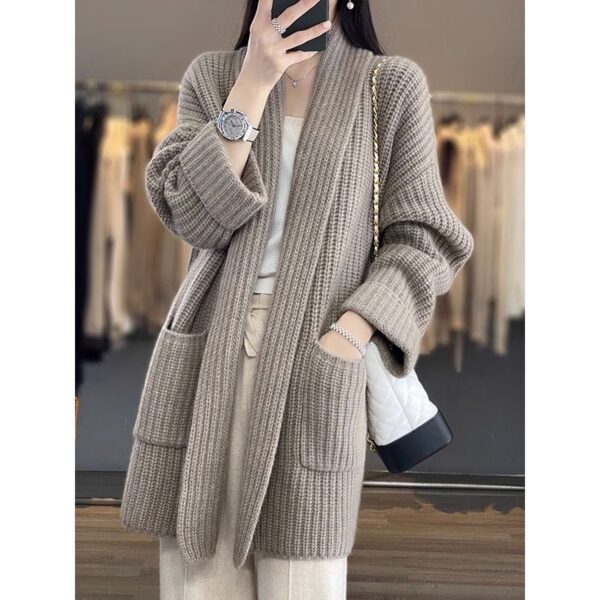 Warm All-match Simple Leisure Sweater Sweater Coat - Image 7