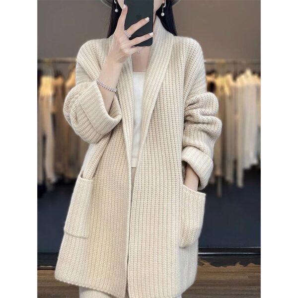 Warm All-match Simple Leisure Sweater Sweater Coat - Image 5