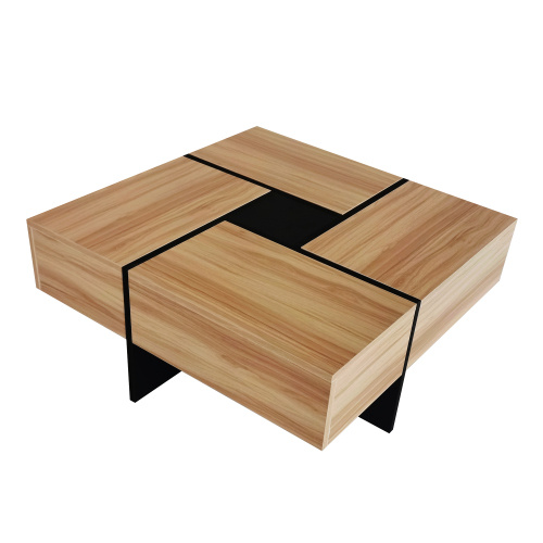 Unique Design Coffee Table With 4 Hidden Storage Compartments - Image 5