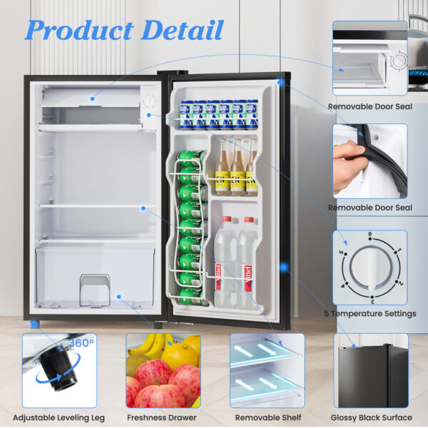 Mini Refrigerator With Freezer - Image 3