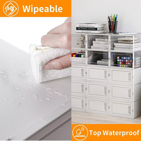 15 Pack Foldable Shoe Box Storage Containers Storage Bins Shoe Storage Organizer Drawer - Image 3