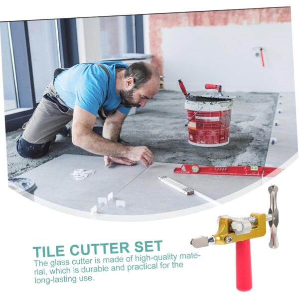 2 In 1 Glass Tile Cutter Hand Tool With Glass Breaking Pliers, Mirror Cutting Kit With 3 Tungsten Steel Blade For Home DIY Cutting Glass - Image 4