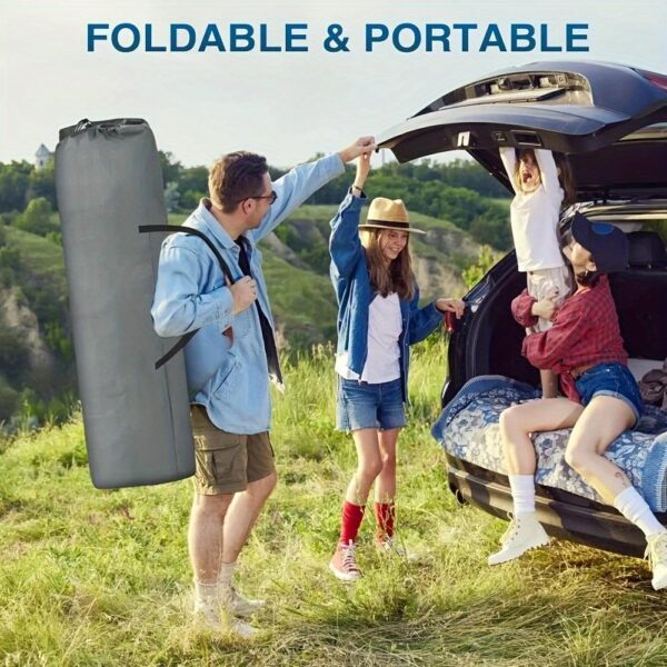 Black Heavy Duty Foldable Camp Cot With Storage Bag - Portable For Travel, Home Office & RV Trips - Image 4