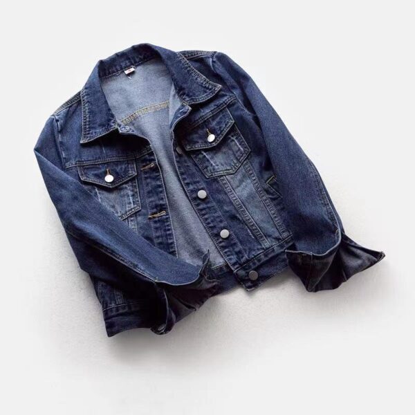 Denim Coat Women's Short Slim Jacket - Image 3