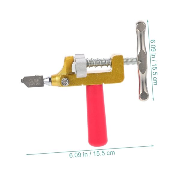 2 In 1 Glass Tile Cutter Hand Tool With Glass Breaking Pliers, Mirror Cutting Kit With 3 Tungsten Steel Blade For Home DIY Cutting Glass - Image 2