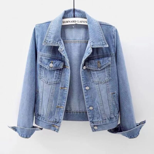 Denim Coat Women's Short Slim Jacket - Image 4