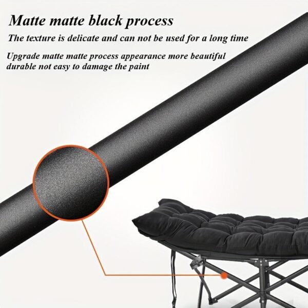 Black Heavy Duty Foldable Camp Cot With Storage Bag - Portable For Travel, Home Office & RV Trips - Image 6
