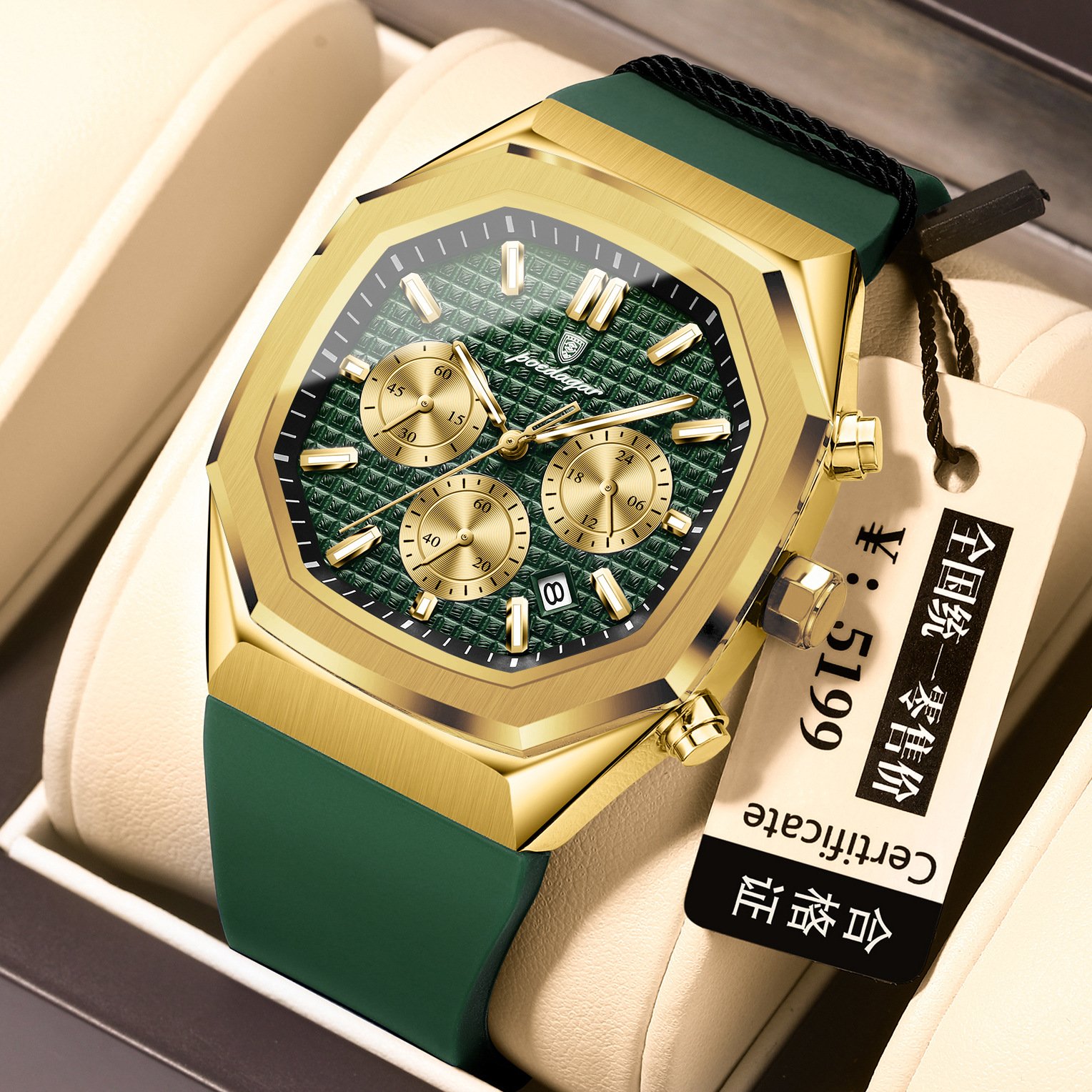 Multifunctional Six-pin Calendar Men's Watch Large Dial - Image 9