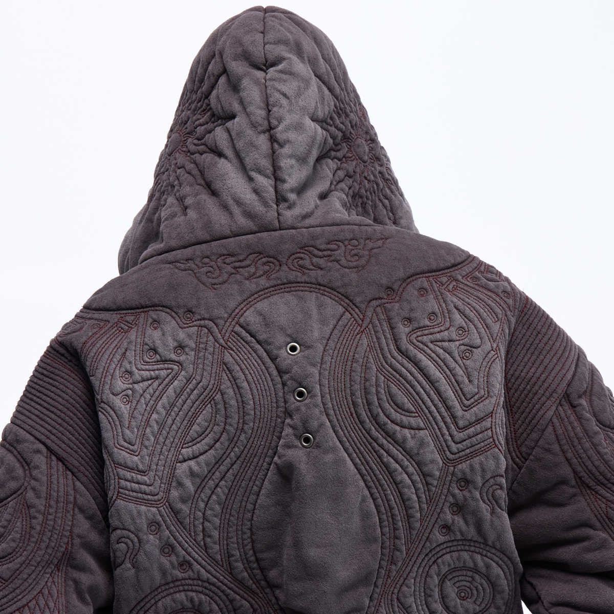 Sun Totem Fully Embroidered Pre-Washed Distressed Sweatshirt - Image 2