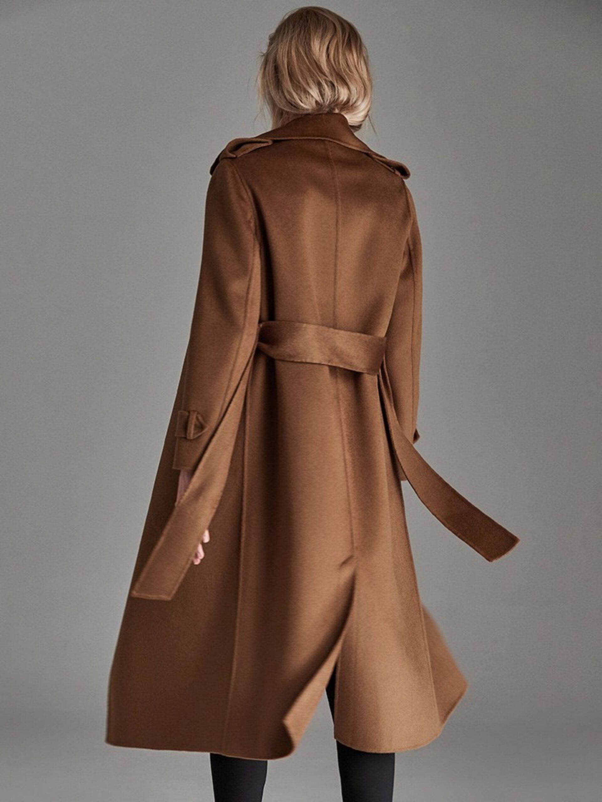 Fashionable Long Knee Length Woolen Jacket - Image 2