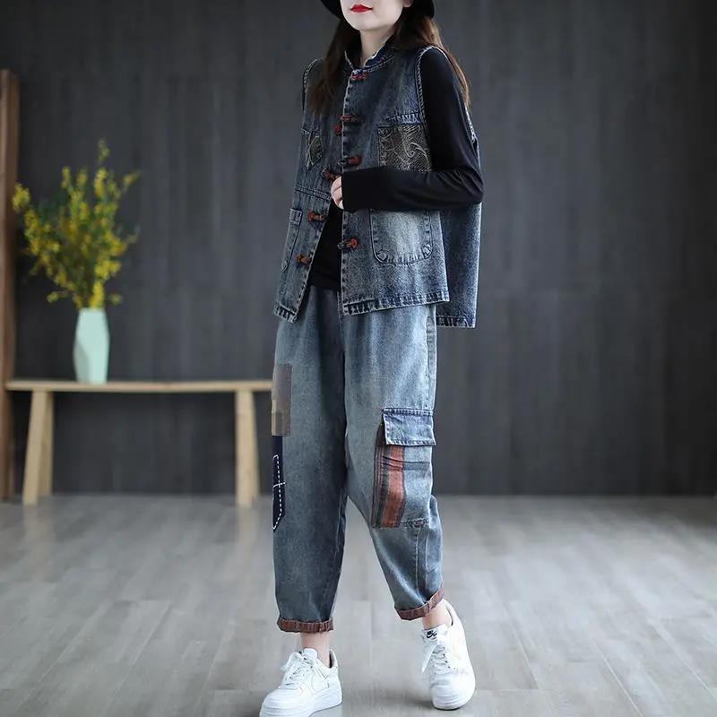 Autumn New Arrival Artistic Vintage Ethnic Style Waistcoat - Image 5