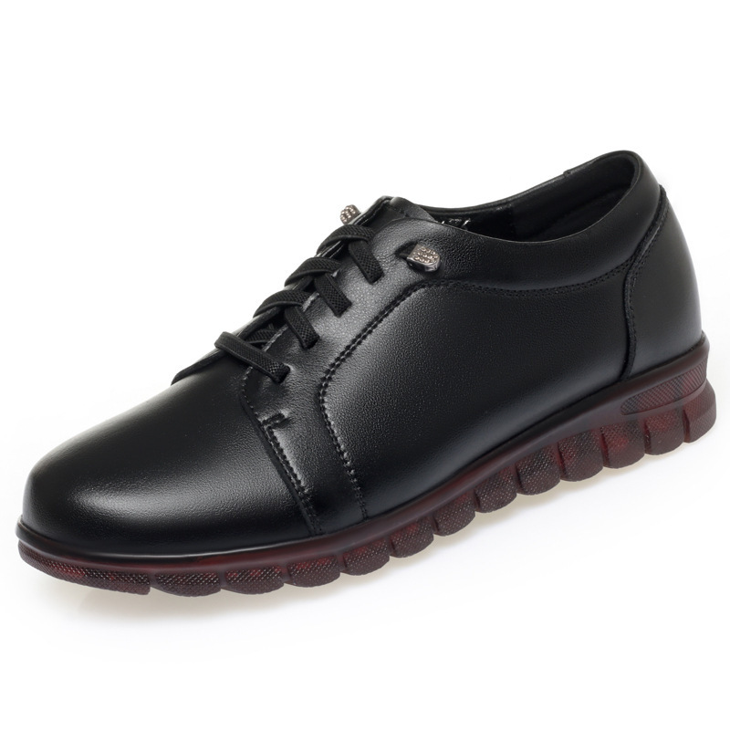 Womens Black Leather Shoes Soft Leather Soft Sole And Upper - Image 6