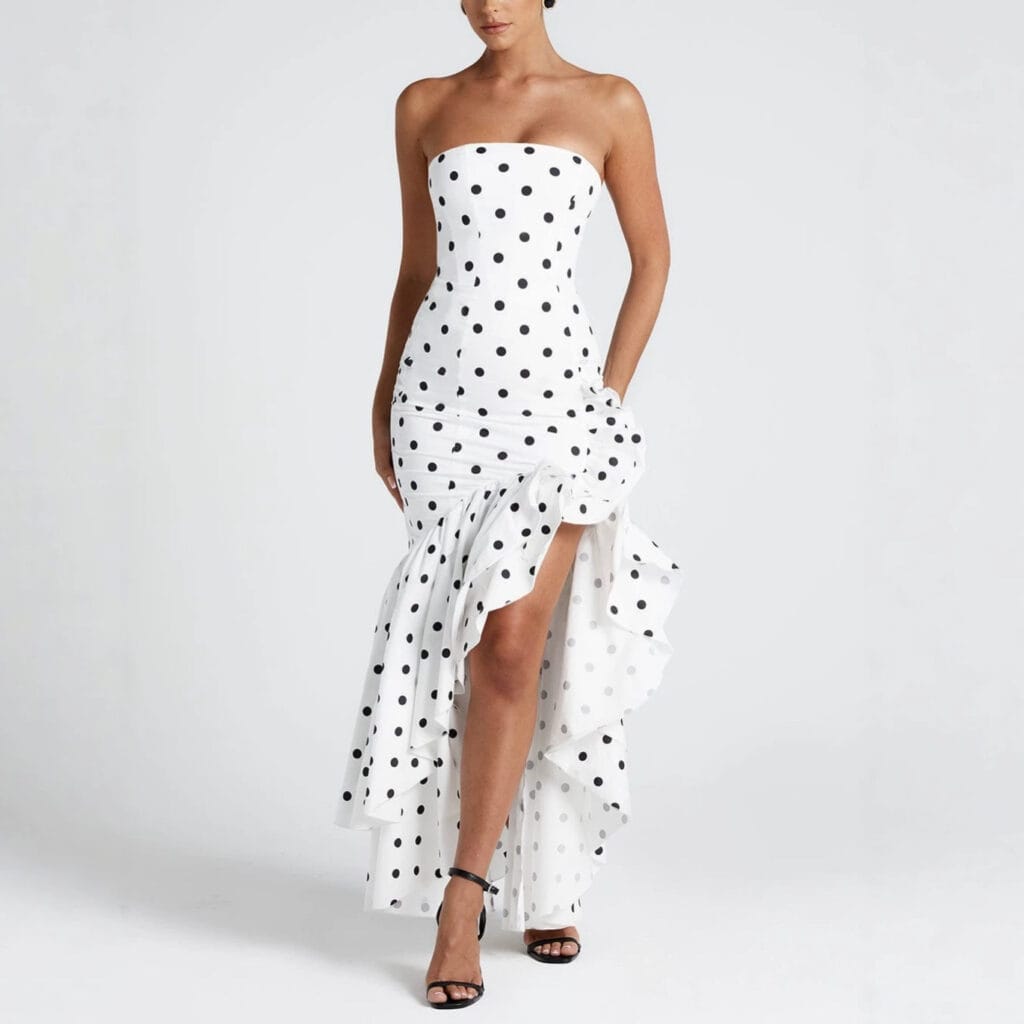 Sleeveless Strapless Irregular Dress For Women