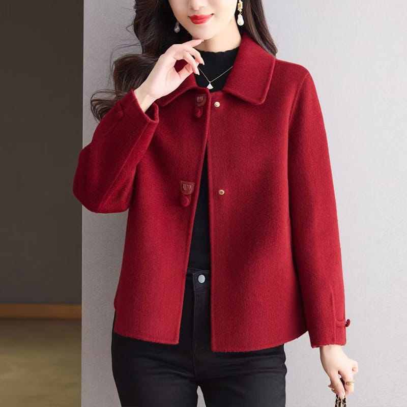 Elegant Woolen Short Coat For Women