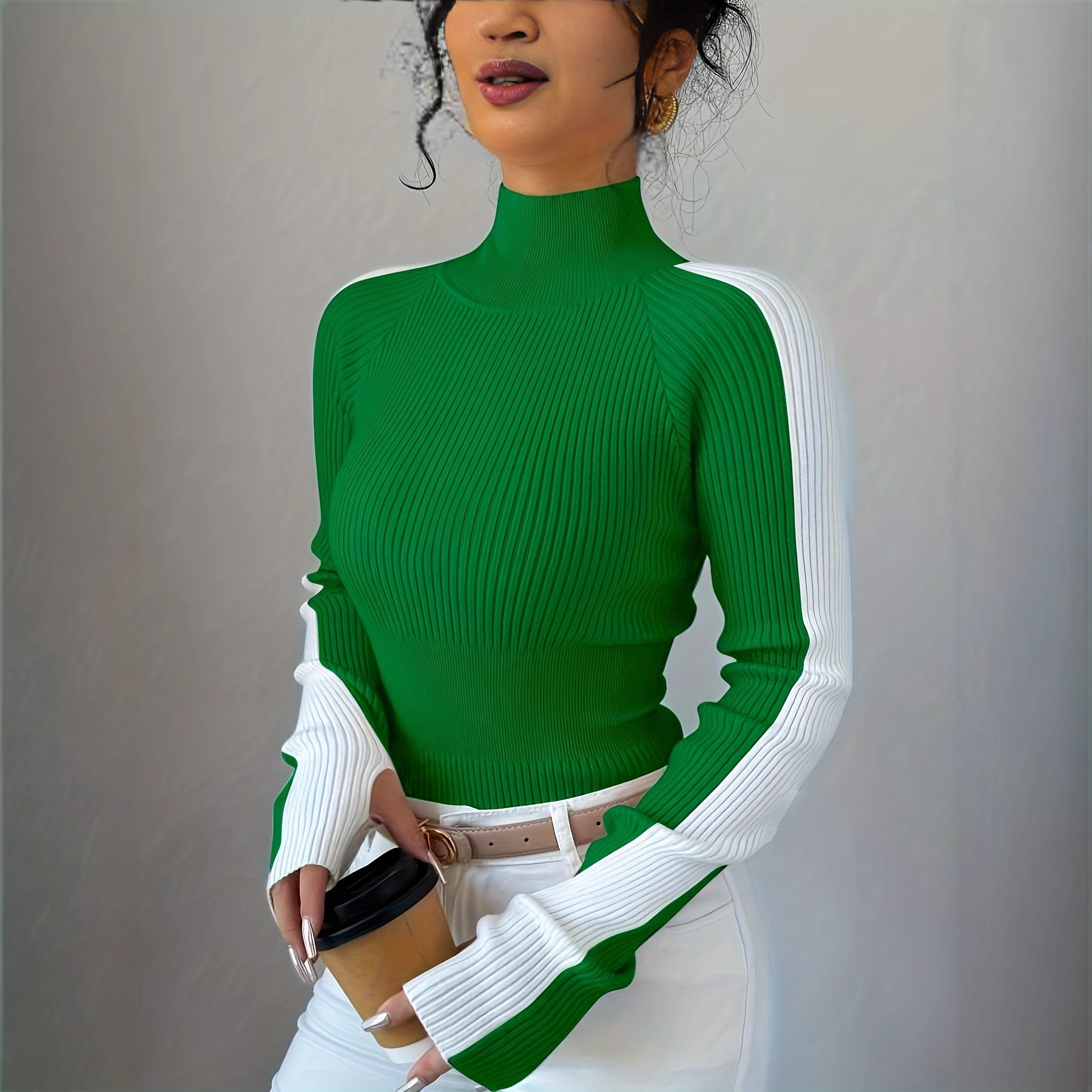 Turtleneck Slim Fit Versatile Sweater