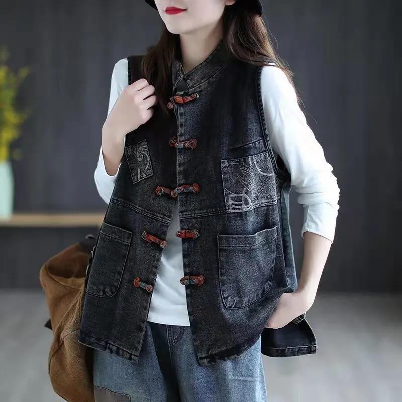 Autumn New Arrival Artistic Vintage Ethnic Style Waistcoat - Image 2