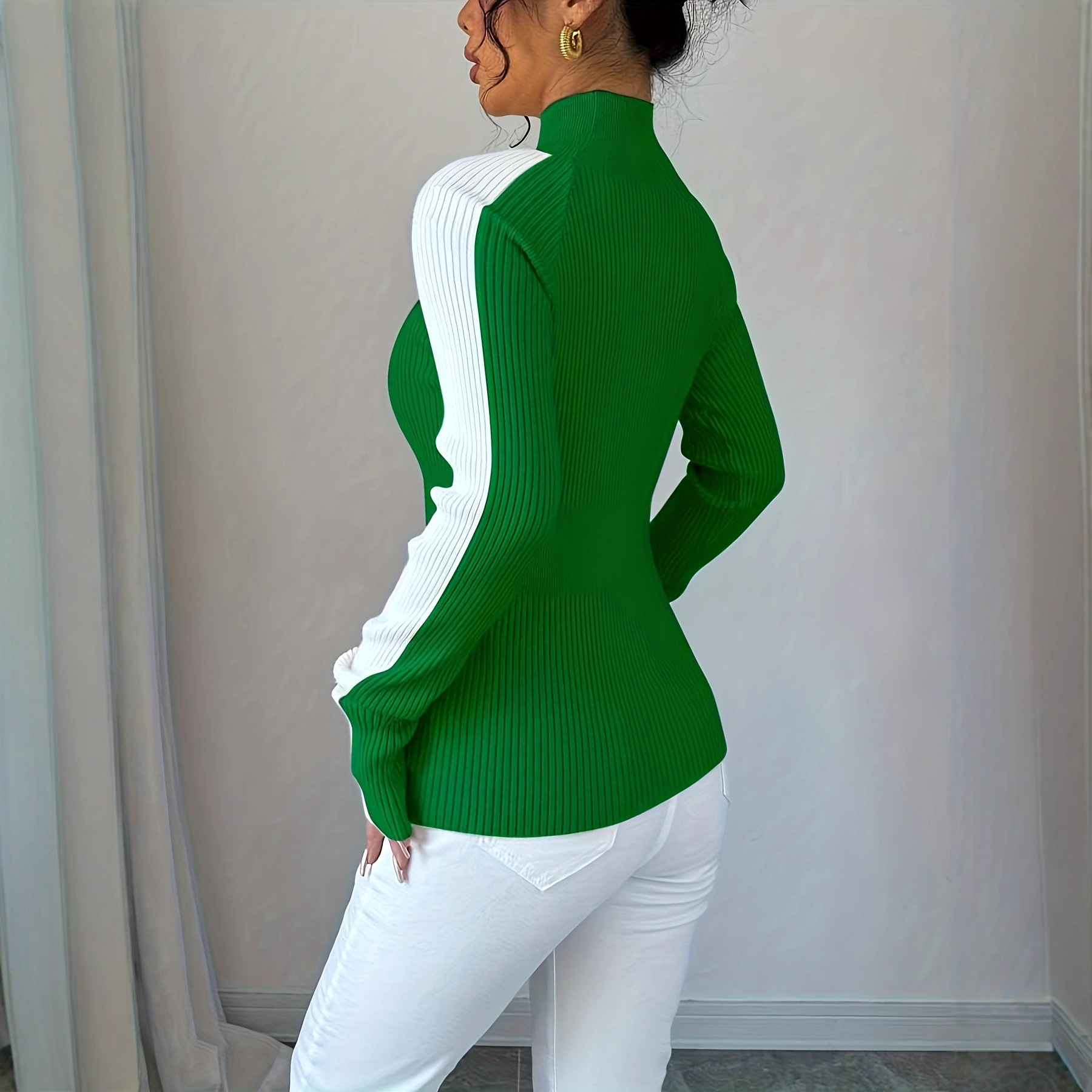 Turtleneck Slim Fit Versatile Sweater - Image 8