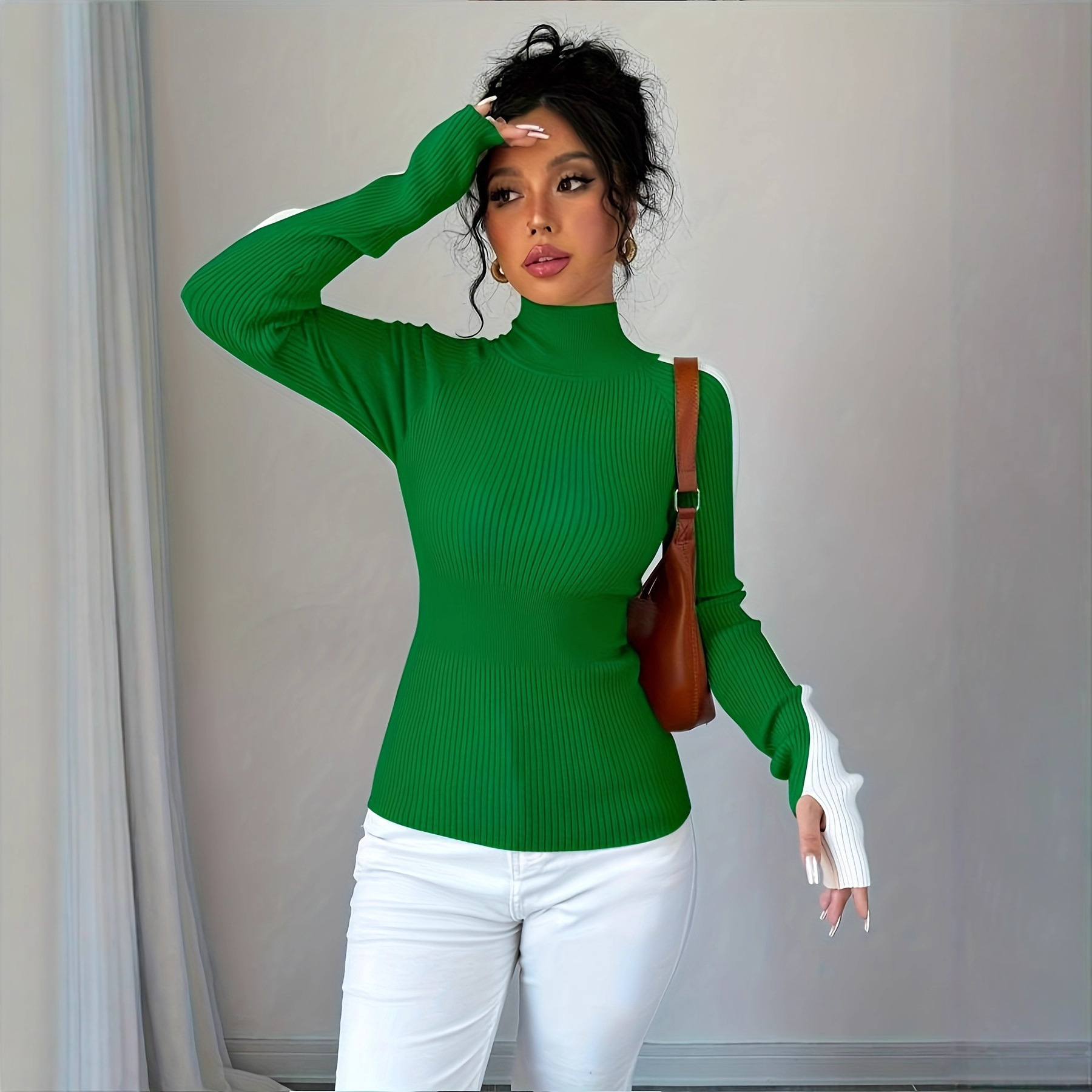 Turtleneck Slim Fit Versatile Sweater - Image 9