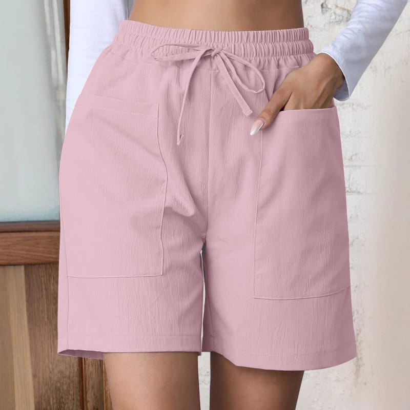 Womens Casual Shorts Solid-color Wide-leg Pants - Image 9