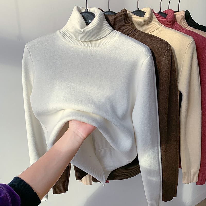 Thickened One-piece Cashmere Sweater With Fleece Lining Made Of Mink Cashmere - Image 3