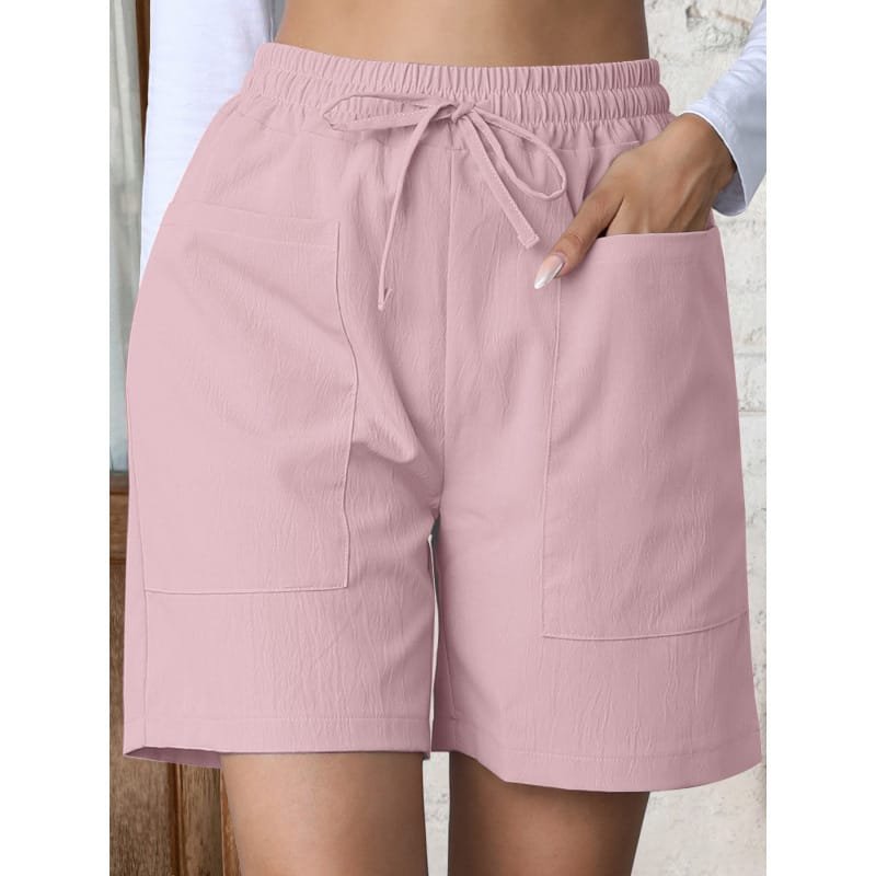 Womens Casual Shorts Solid-color Wide-leg Pants - Image 6